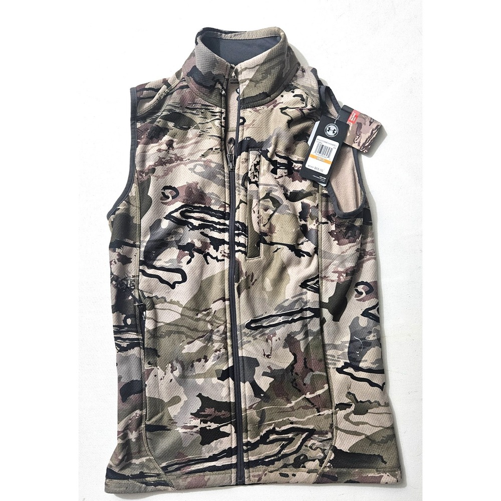 Mens Under Armour Off Grid Zephyr Fleece Camo Vest Small 1316864
